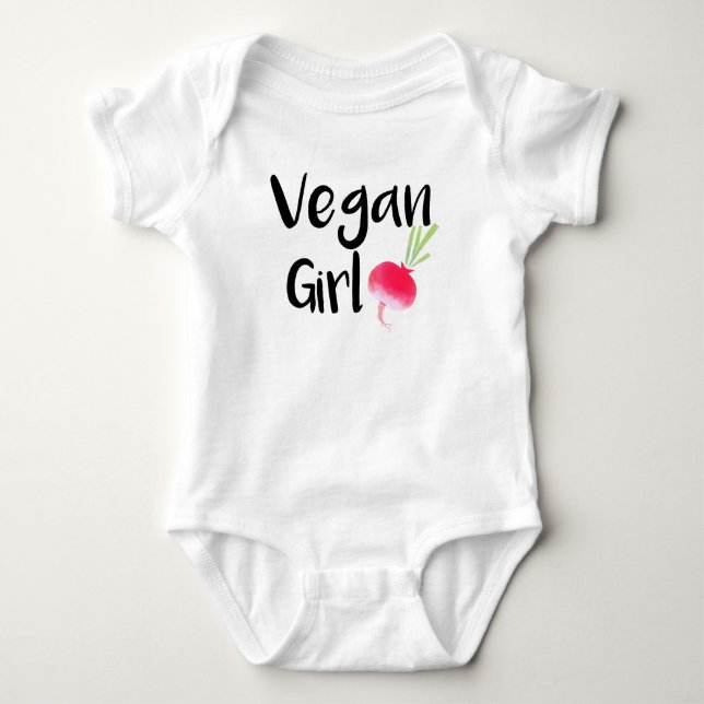 Body "Vegan Girl" betteraves bébé (Devant)