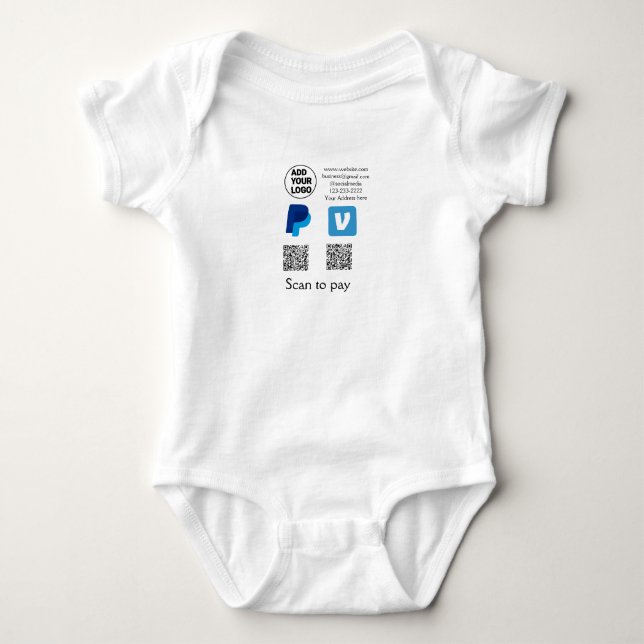 Body Venmo paypal scan pour payer ajouter q r code logo (Devant)