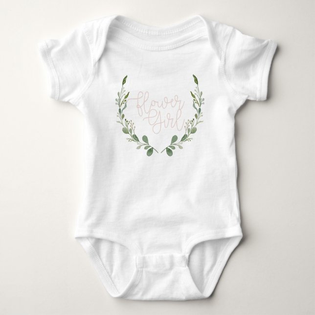 Body Verdure Aquarelle Wreath | Fleur fille (Devant)