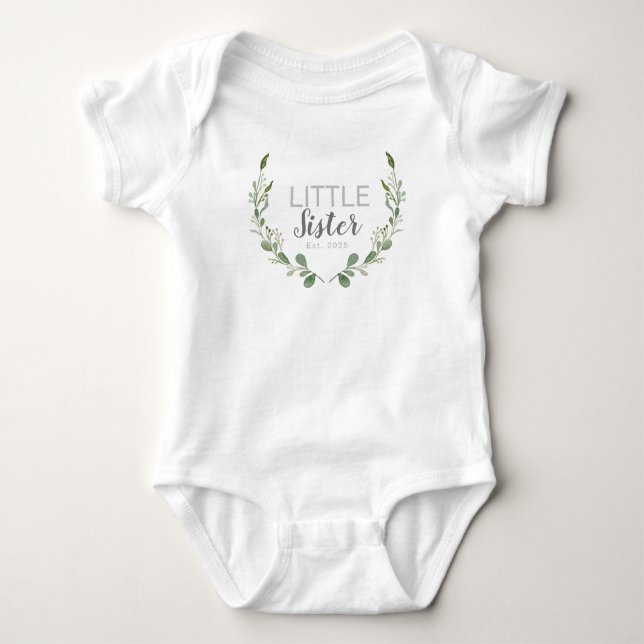Body Verdure Aquarelle Wreath | Petite soeur (Devant)