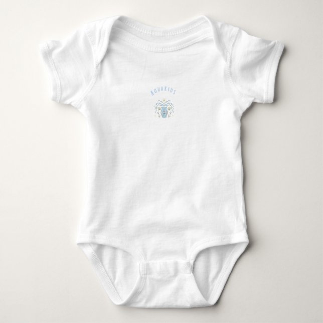 Body Verseau Aquarius rose, impression signe du zodiaqu (Devant)