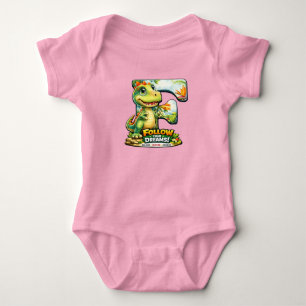 Body Vêtement bébé "F" alphabet dinosaure 👶✨