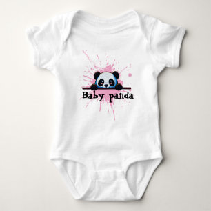 Body Vêtement bébé panda mignon qui regarde dehors Tach