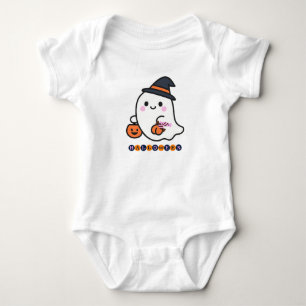 Body Vêtement de bébé Halloween avec un gentil fantôme
