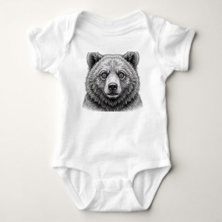 Body Vêtement de bébé ourson brun têtu Art