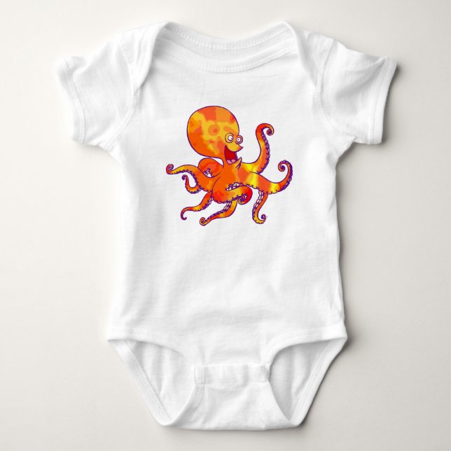 Body Vêtements bébé à l'effigie d'une pieuvre dessin an (Devant)