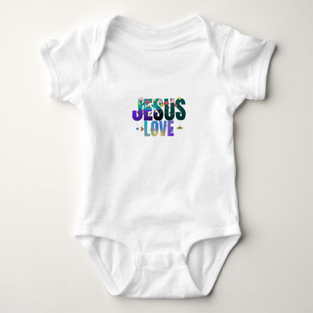 Body vêtements bébé jésus amour  (Devant)