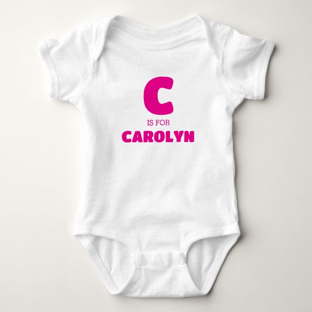 Body Vêtements bébé lettre C, Combinaison bébé avec pré (Devant)