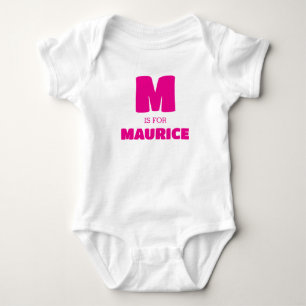 Body Vêtements bébé lettre M, Combinaison bébé avec pré