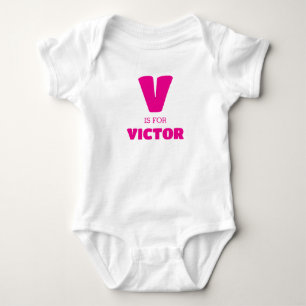 Body Vêtements bébé lettre V, Combinaison bébé avec pré
