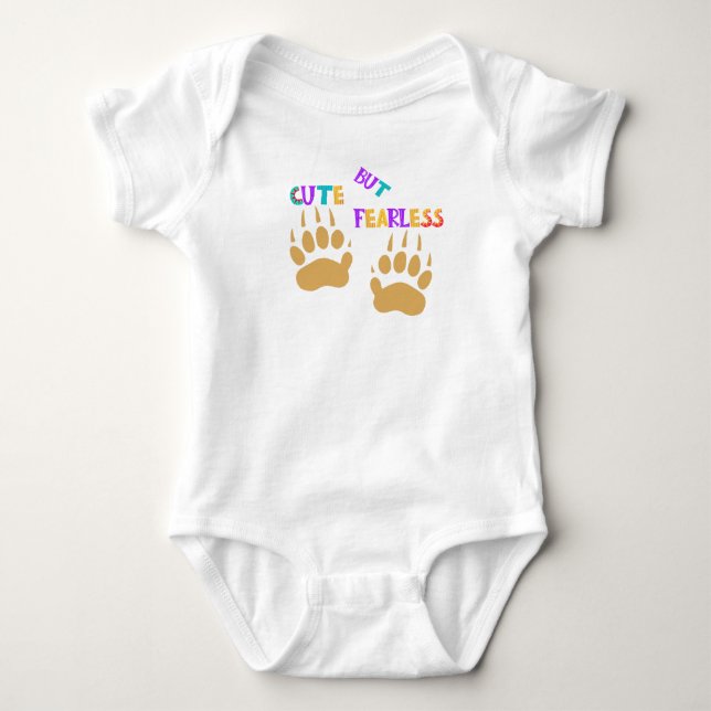 Body Vêtements de bébé en bodysuits 'Cute But Fearless  (Devant)