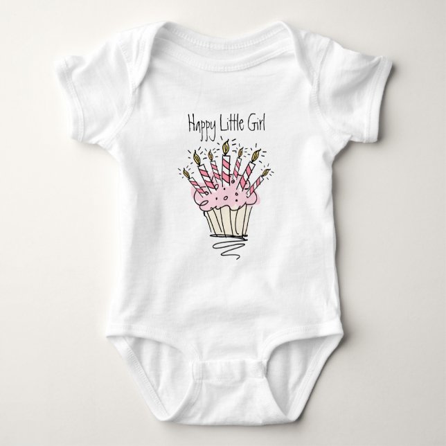 Body Vêtements de bébé mignons avec design cupcake (Devant)