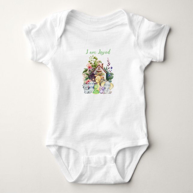 Body Vêtements de bébé mignons | Je suis aimé (Devant)