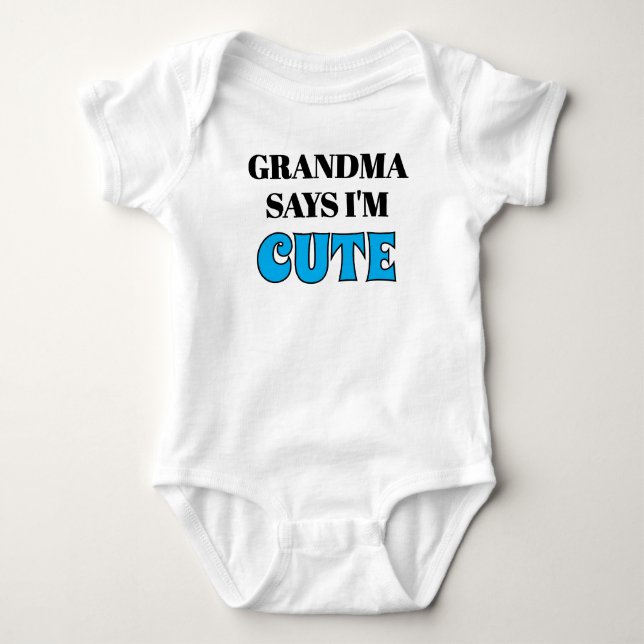 Body Vêtements de bébé pour petit-fils de grand-mère, M (Devant)