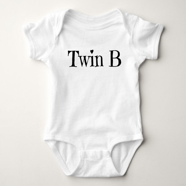 Body Vêtements jumeaux de bébé - blanc d'une seule (Devant)
