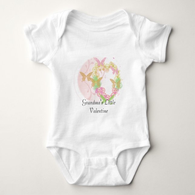 Body Vêtements Valentine avec Fleurs et Papillons (Devant)