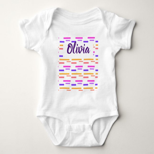 Body Vibes tropicales Olivia Ajouter Votre Nom Bodysuit (Devant)