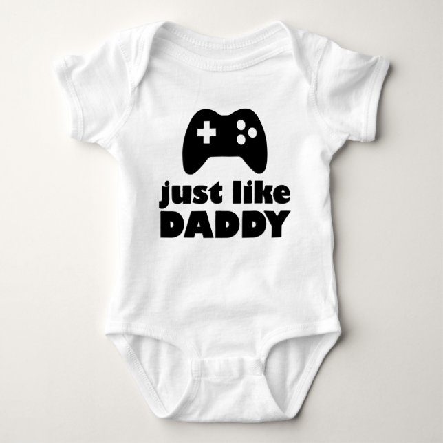 Body Vidéo Gamer Comme Daddy Baby Bodysuit (Devant)