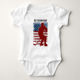 Body Vintage de hockey américain patriotique en détress