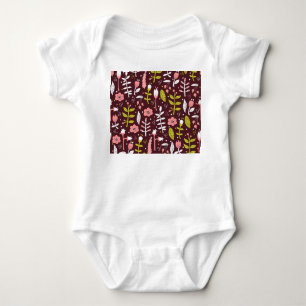 Body Vintage Doodle Floral sans couture Motif