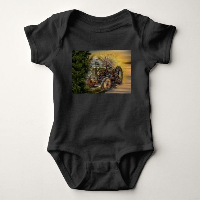 Body Vintage Green Tractor Rustic (Devant)