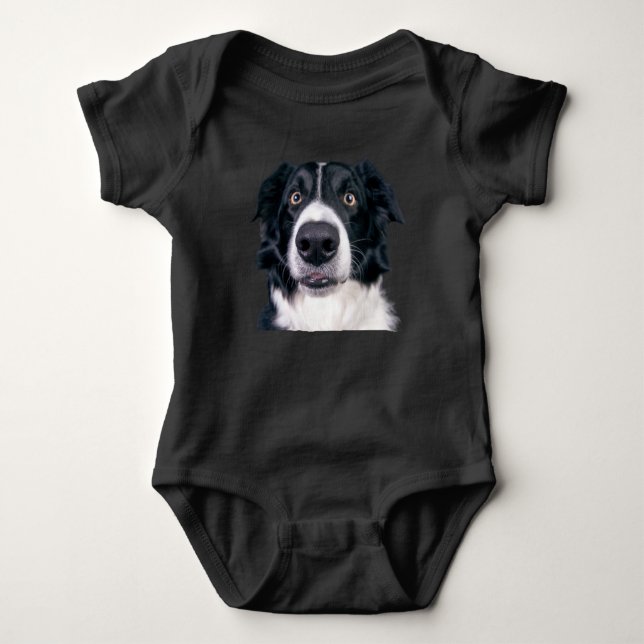 Body Visage de chien noir et blanc (Devant)