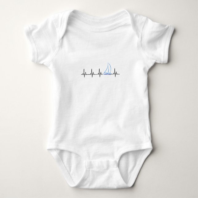 Body Voile Heartbeat Funny Sailboat (Devant)