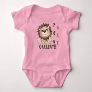 Body Vous êtes Grrreat Cute Lion Baby Bodysuit
