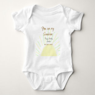 Body Vous êtes mon soleil jaune pastel anniversaire ajo
