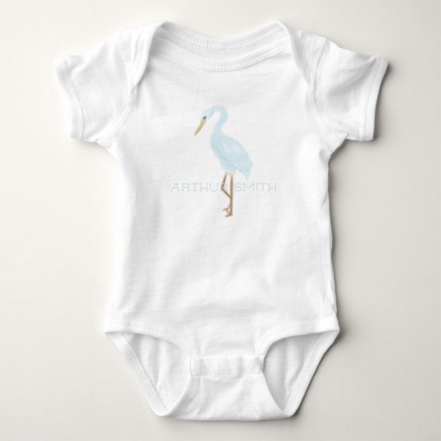 Body Watercolor Blue Crane (Devant)