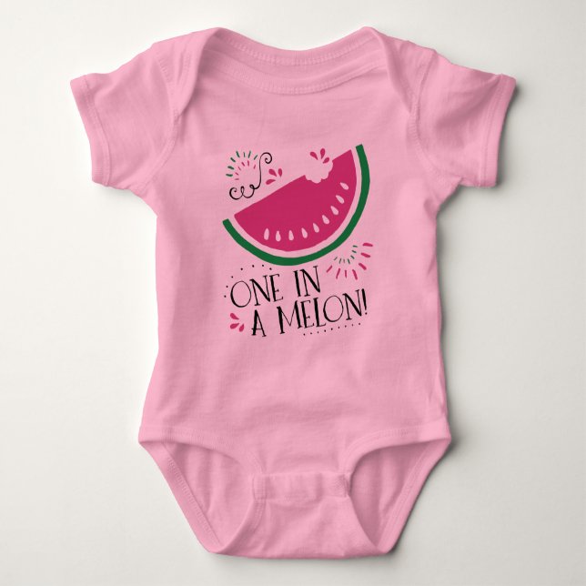 Body Watermelon One in a Melon Baby Romper (Devant)