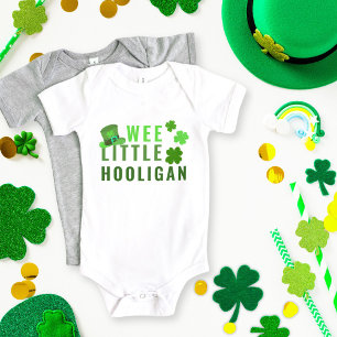 Body Wee Little Hooligan St. Patrick's Day Clover vert