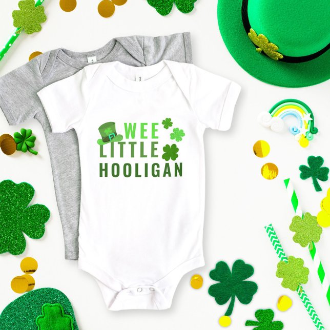 Body Wee Little Hooligan St. Patrick's Day Clover vert (Créateur téléchargé)