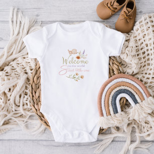 Body Welcome To The World Newborn Bodysuit 