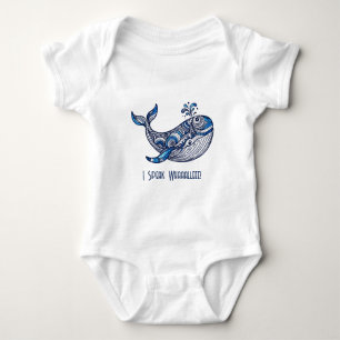 Body Whale : Je parle Whaalleee ! Bodysuit bébé
