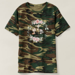 T-shirt Whimsical Chic Woodland Blush Rose Floral Girl