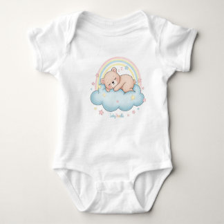 Body Whimsical Sleeping Bear on Cloud Baby Bodysuit