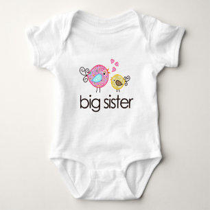 Body Whimsy Birds Big Sister T-shirt Faire-part