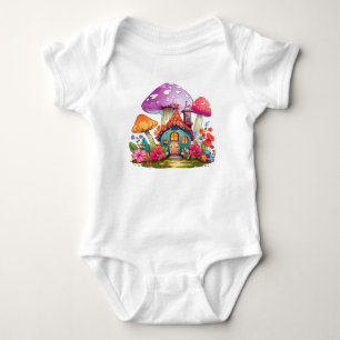 Body Whimsy Wonderland Champignons House Bodysuit bébé