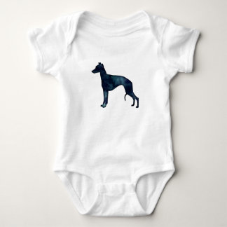 Body Whippet Chien race Noir Aquarelle Silhouette