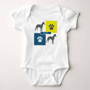 Body Whippet Dog & Paw Grille Y&B
