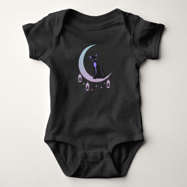 Body Wicca Crescent Lune Chat Mystique Pastel Goth (Devant)
