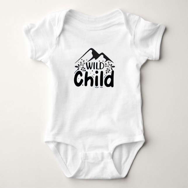 Body Wild Child Adventure Baby Bodysuit - Cute Mountain (Devant)