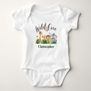Body Wild One Baby Animals Baby 1st Birthday Cadeau