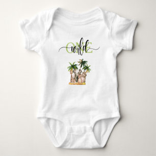 Body Wild One First 1st Safari Animaux Anniversaire