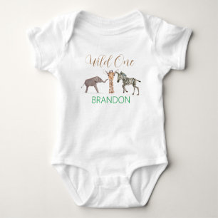 Body Wild One Safari animal 1er anniversaire Bodysuit b