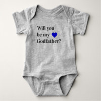 will you be my godfather baby bodysuit