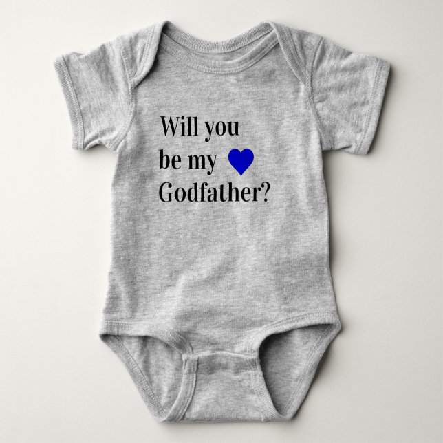 Body will you be my godfather baby bodysuit (Devant)