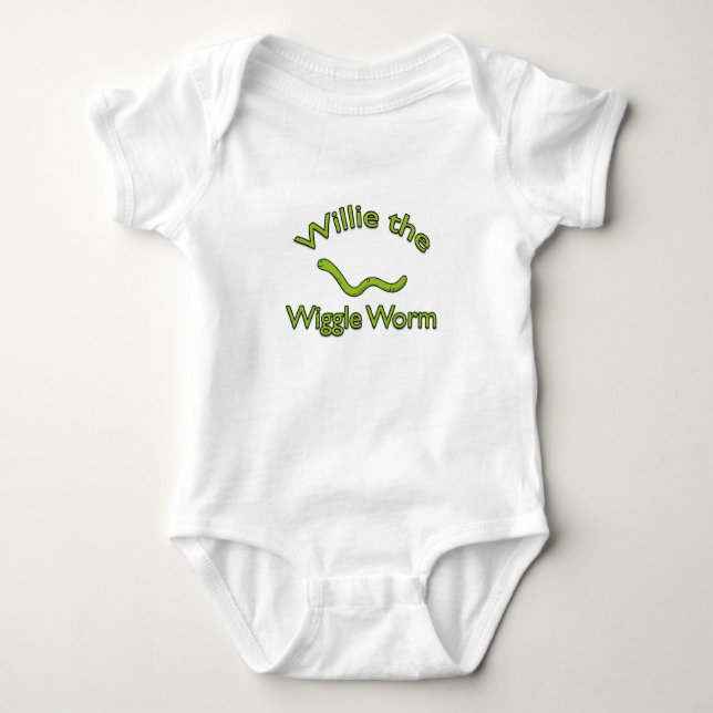 Body Willie the Wiggle Worm Baby One Piece (Devant)