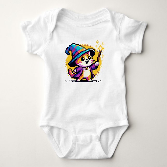 Body Wizard Cat - Art magique Pixel Design Imaginaire (Devant)